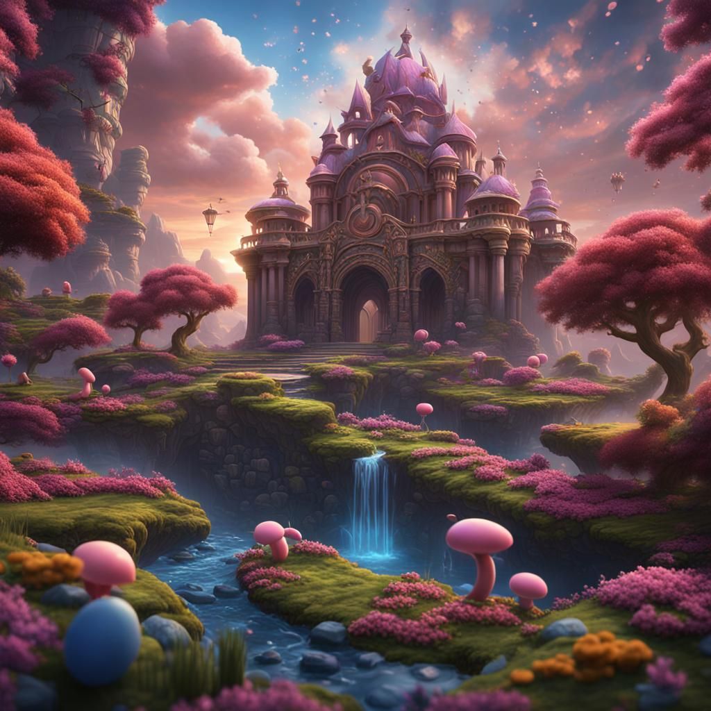 Detailed Matte Painting of Kirby in Fantastical Style