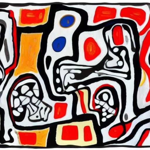 Abstract Composition in Hourloupe Style