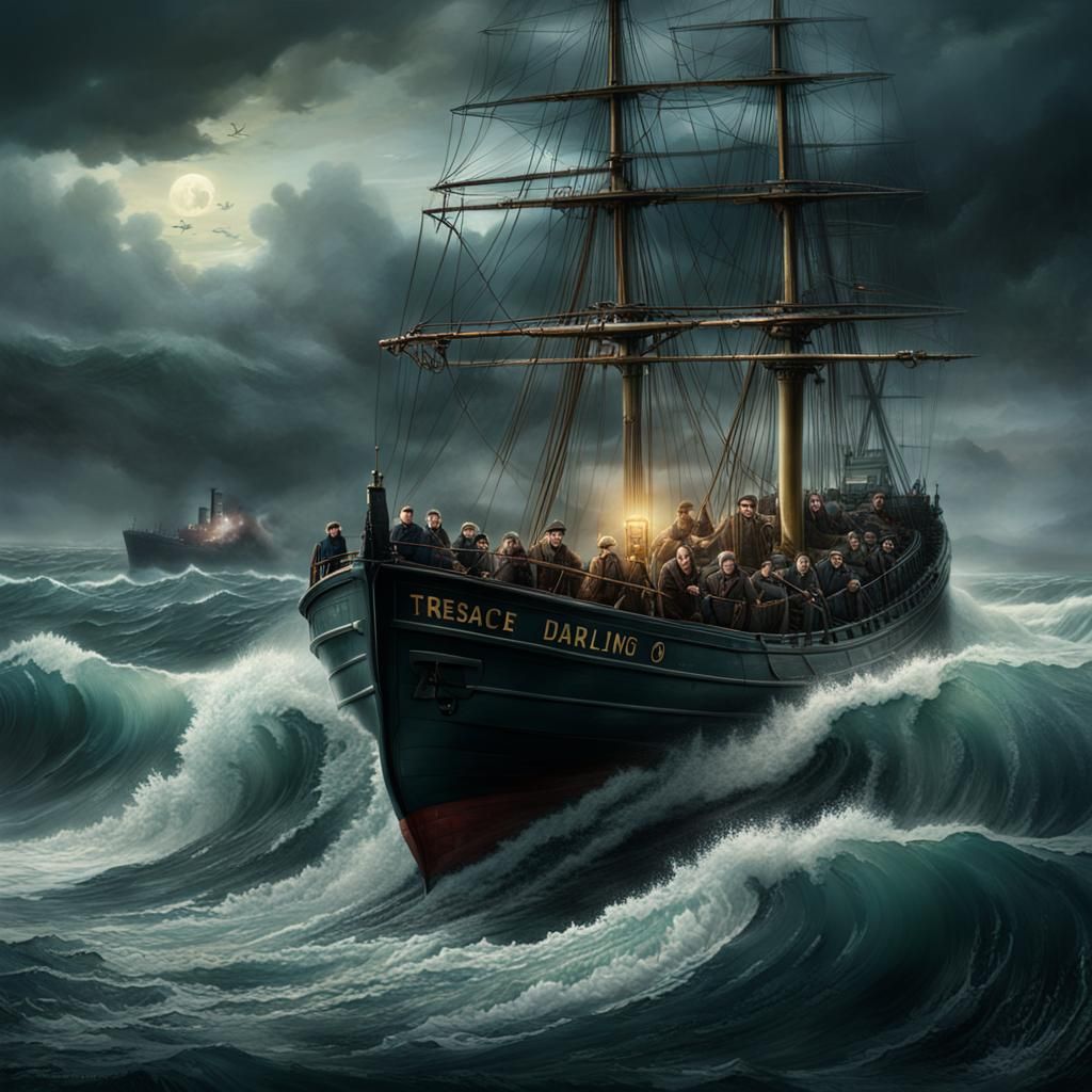 Grace Darling and Her Rescue Lifeboat