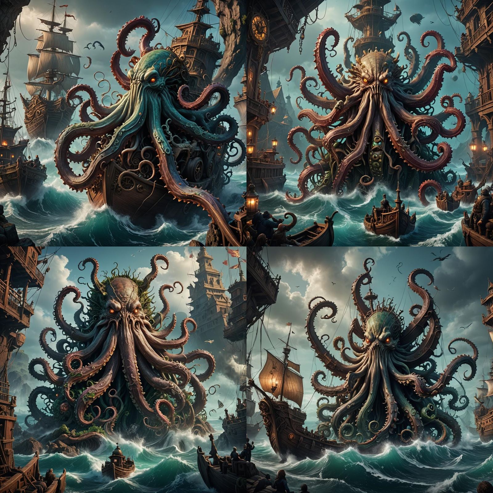 Release the Kraken: Detailed Matte Painting