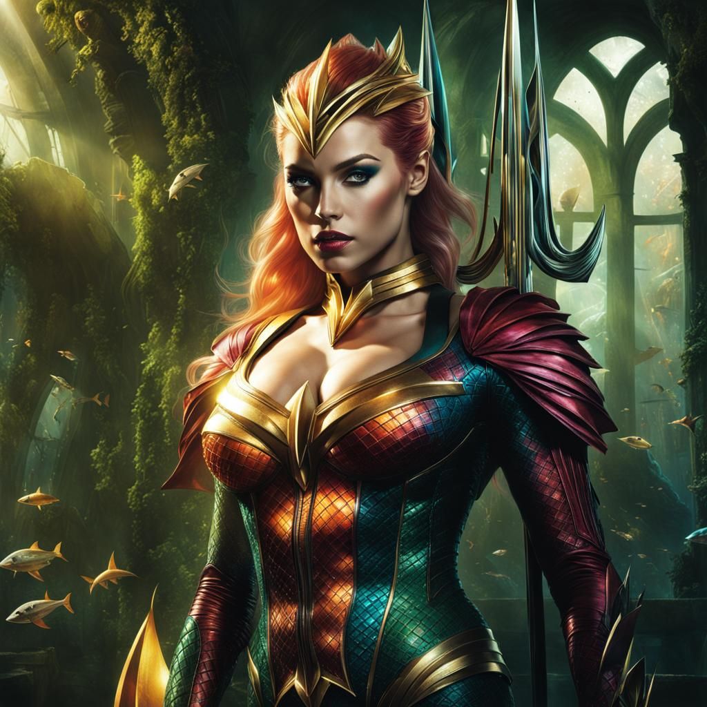 Aquawoman Art: Colorful, Detailed, Complex