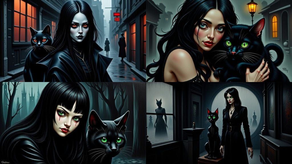 Medieval Woman Conceals Dark Secret with Feline Companion in...