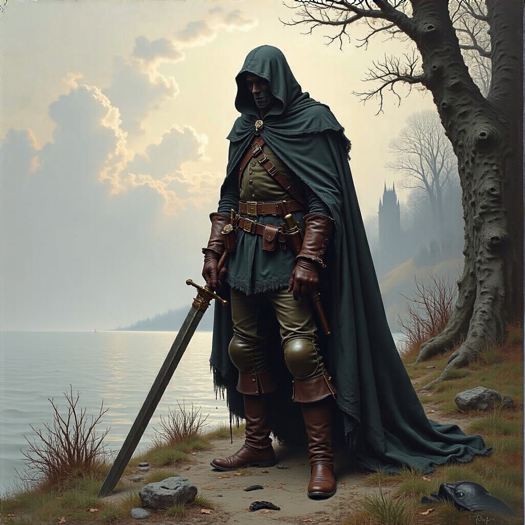 Grimdark Scene in Victorian Military Art Style