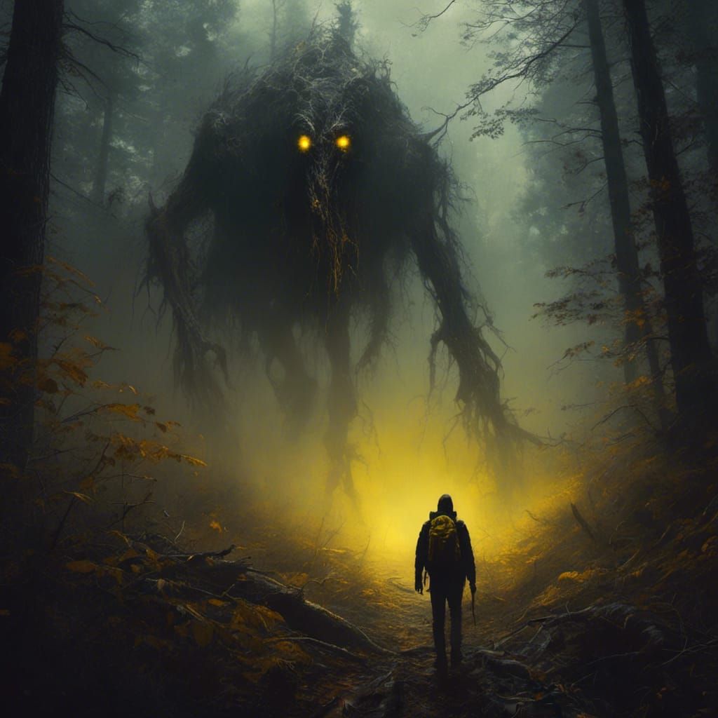 Macabre Sleep Creature Stalks Through Dark Forest