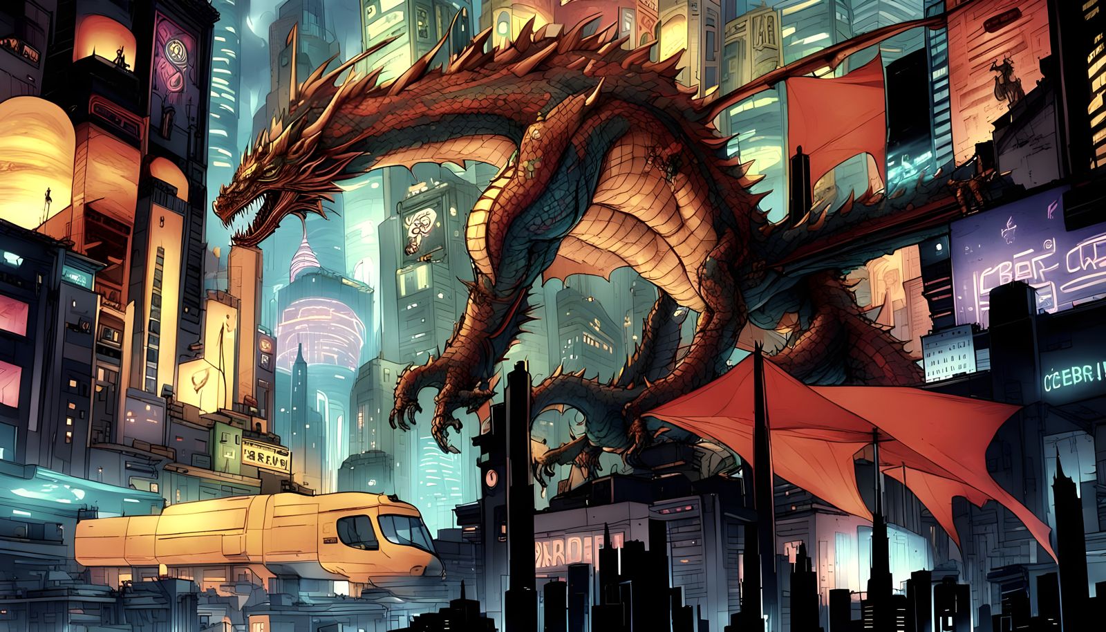 Cybercity World Under Starry Skies