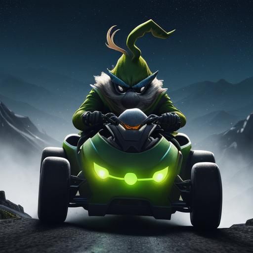 Grinch's Halloween Heist: A Matte Painting Concept