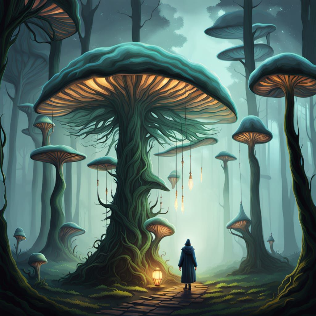 Enchanted Forest Entity in Whimsical Digital Art