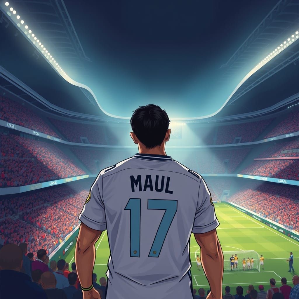 Confident Real Madrid Player Maul Holds Champions League Tro...