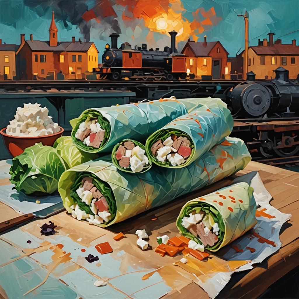 Abstract Expressionist Tuna Wrap in Cheyenne