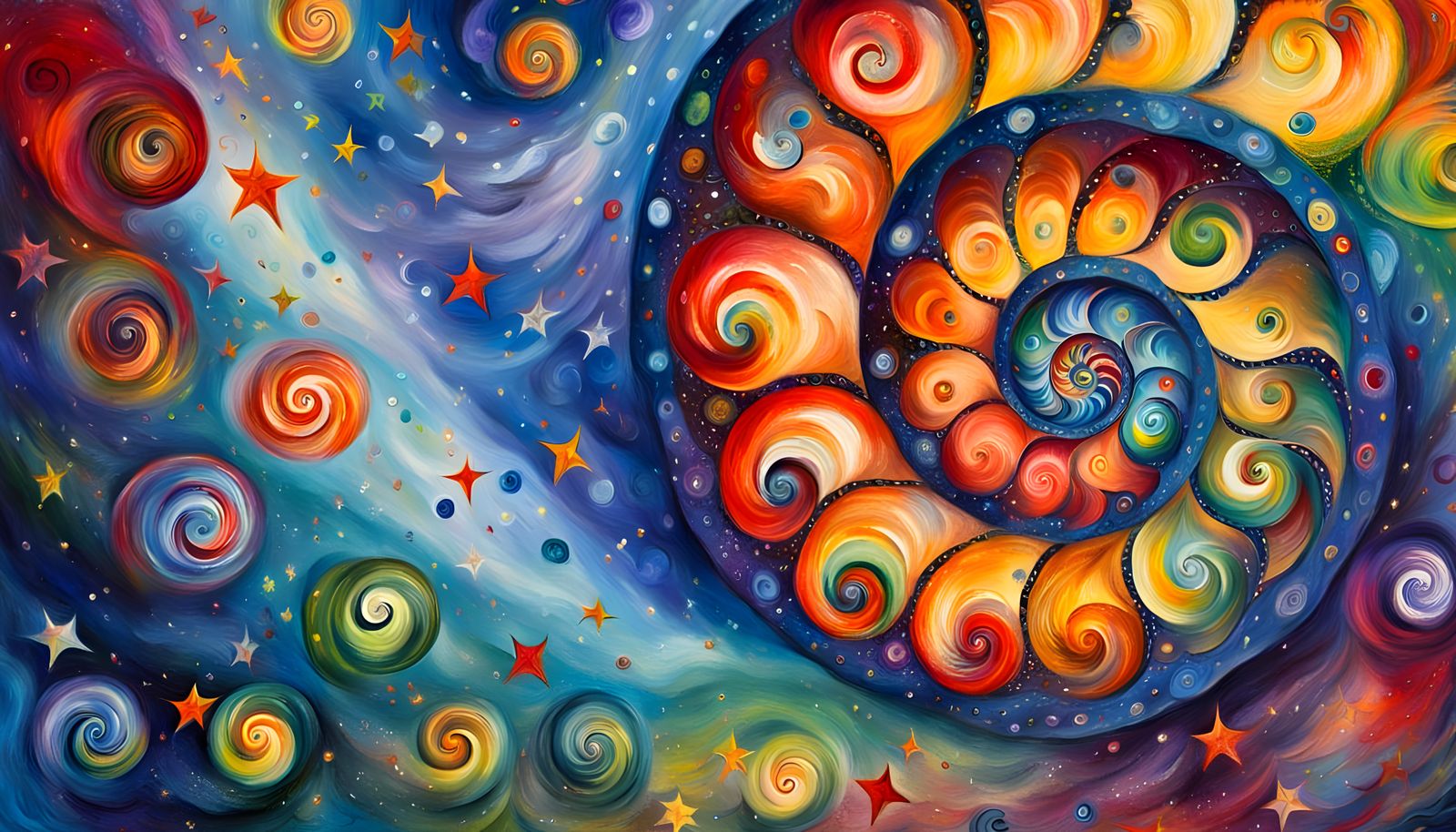Whirlpool of Colors in Cosmic Ammonite