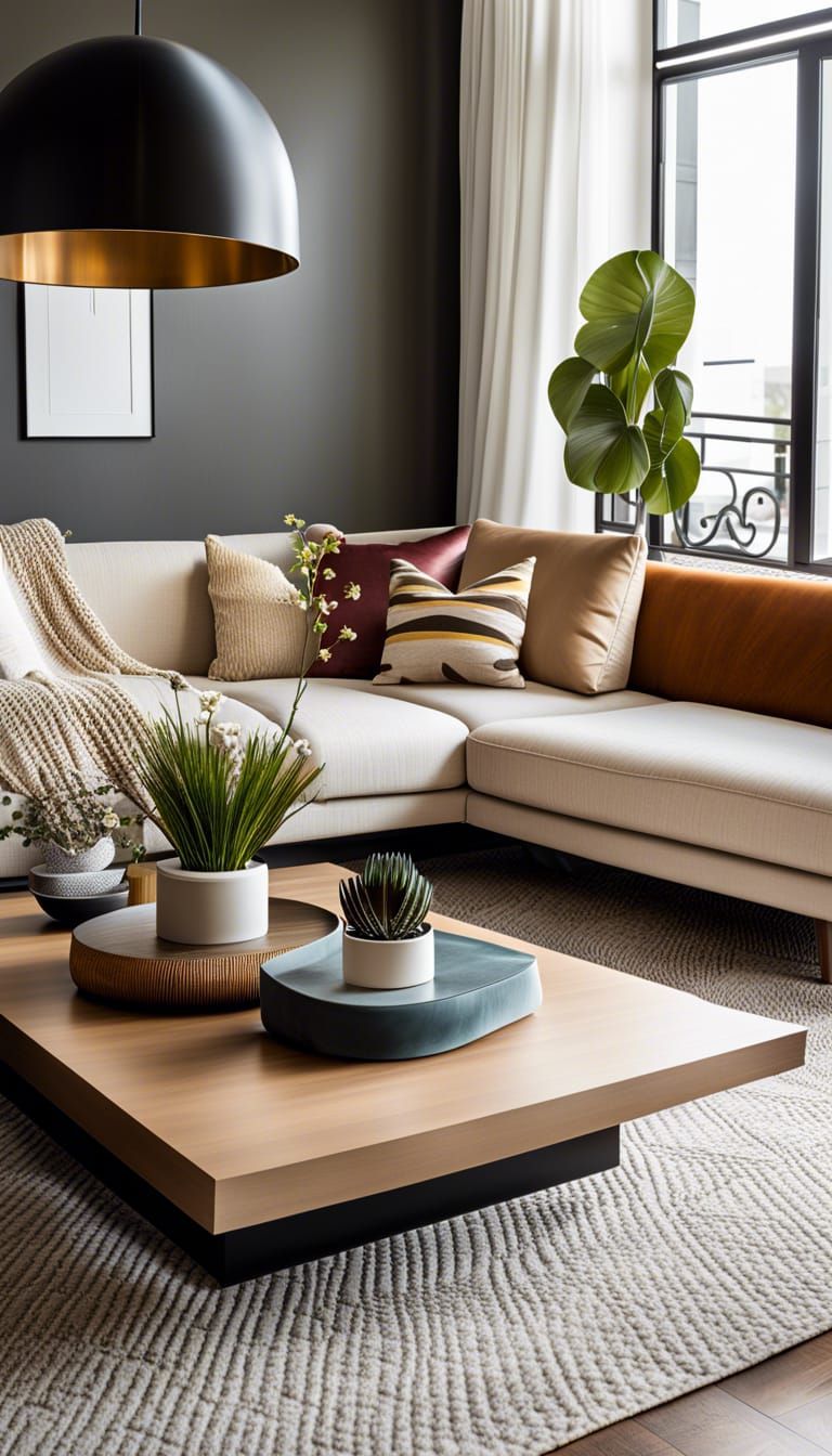 Cozy Contemporary Living Room with Stylish Furniture