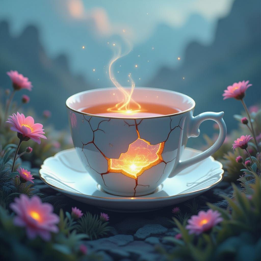 Giant Teacup Village on Alien World