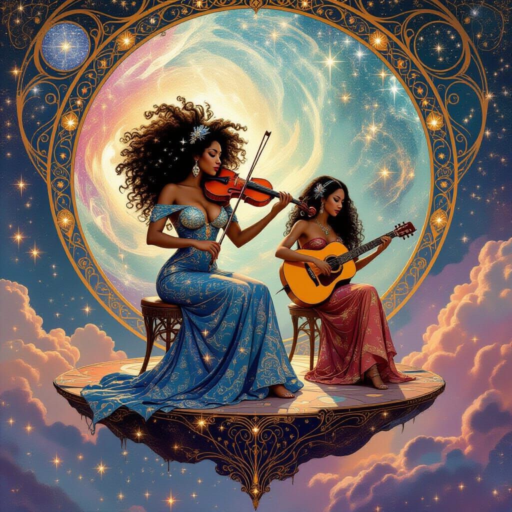 Afro-Latina Band Plays Among Constellations in Nebula