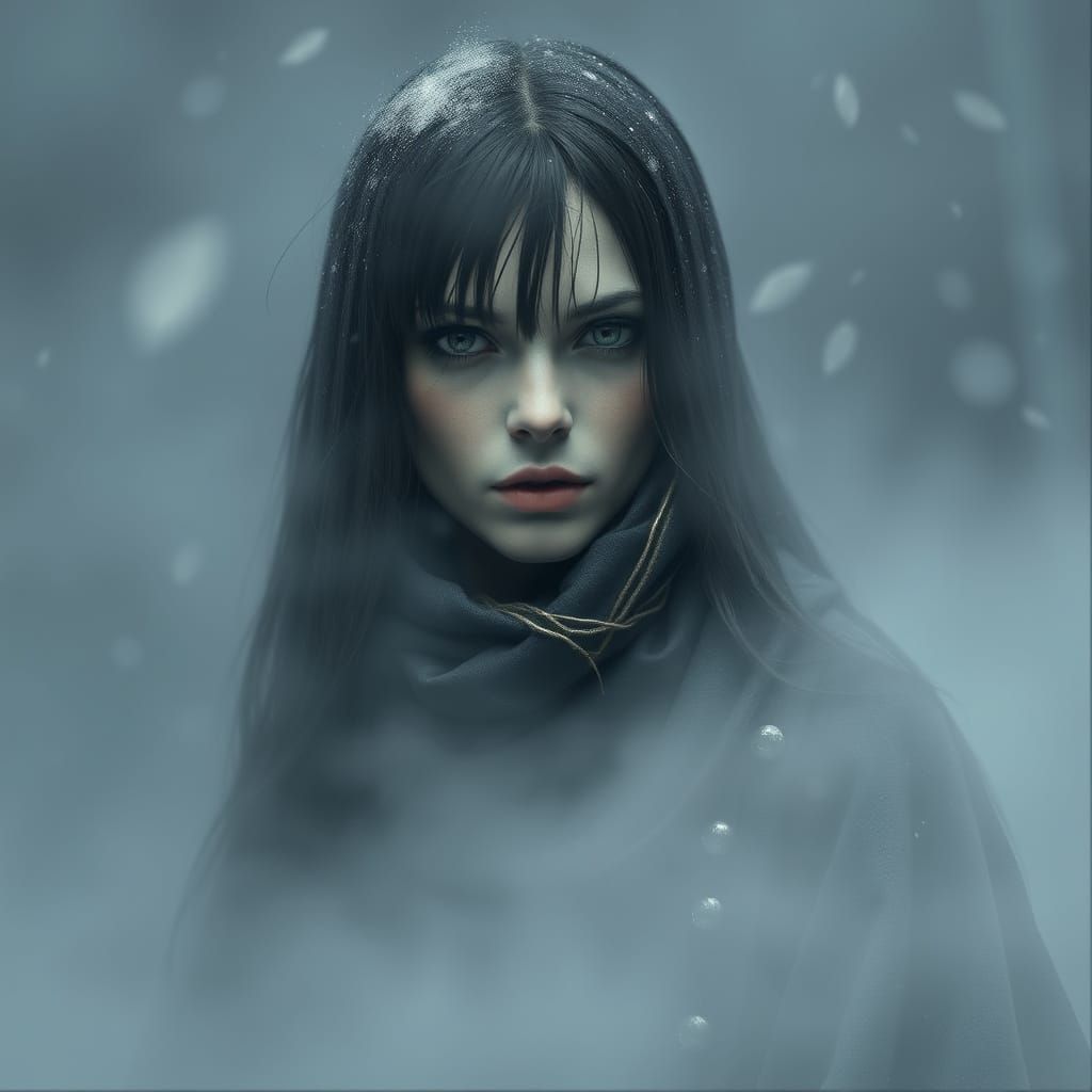 Mystical Portrait in Dark Fantasy Style