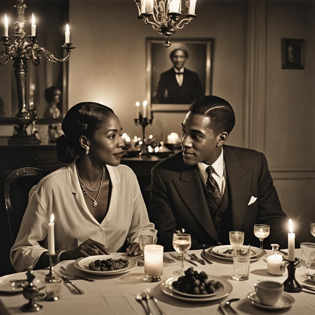 Romantic Harlem Renaissance Dinner Scene