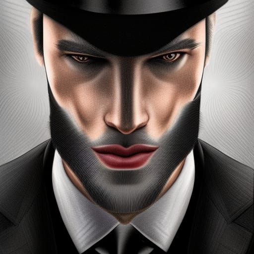 Elegant Figure in a Dramatic Splash Art Style