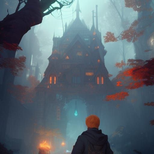 Ornate Mansion in Art Nouveau Style