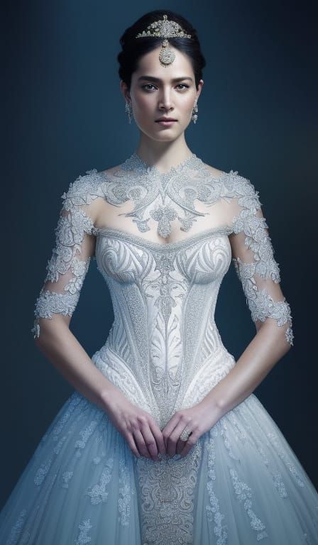 Goddess Portrait in Hyperdetailed Digital Painting Style