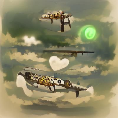 Steampunk BF-109 Airplane