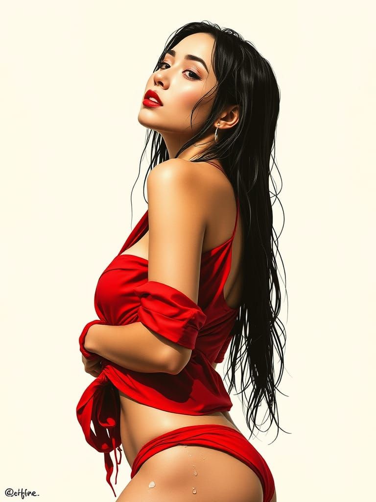 Woman in Red: Shepard Fairey and Otomo Style