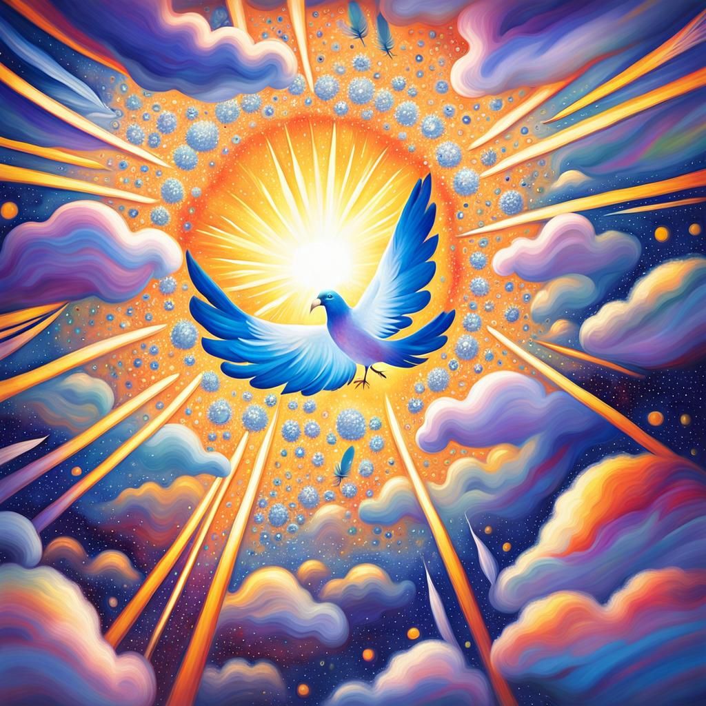 Majestic Mythical Bird in Surrealist Style