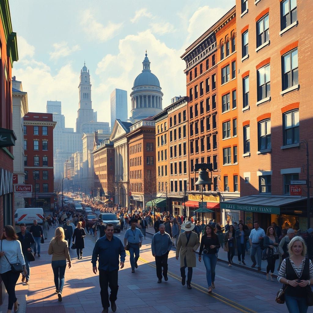 Vibrant Philadelphia Streets Come Alive in Oil