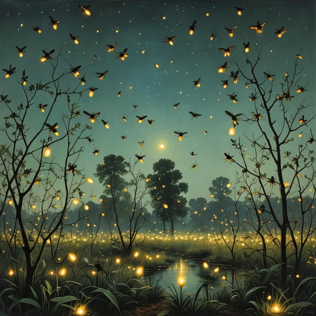 Fireflies Light Waterloo Battlefield in Surreal Baroque