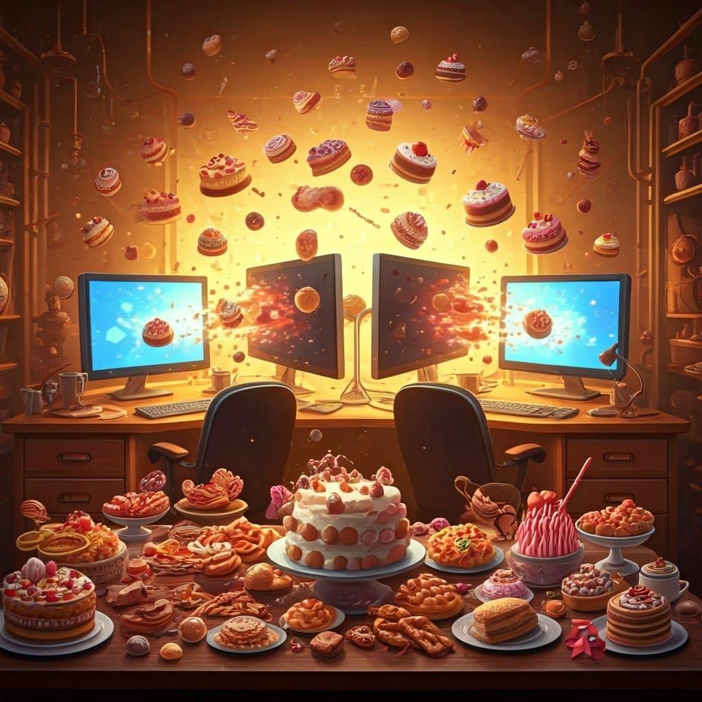 Steampunk Office Overload: A Sweet Explosion