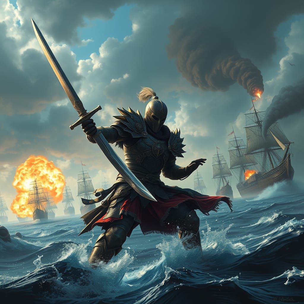 Warrior Battles in Epic Atlantic Naval War