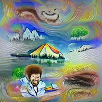 Psychedelic Bob Ross Portrait