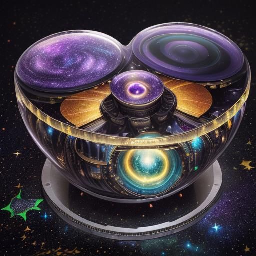 Galactic Abstract View Inspired by Van Gogh