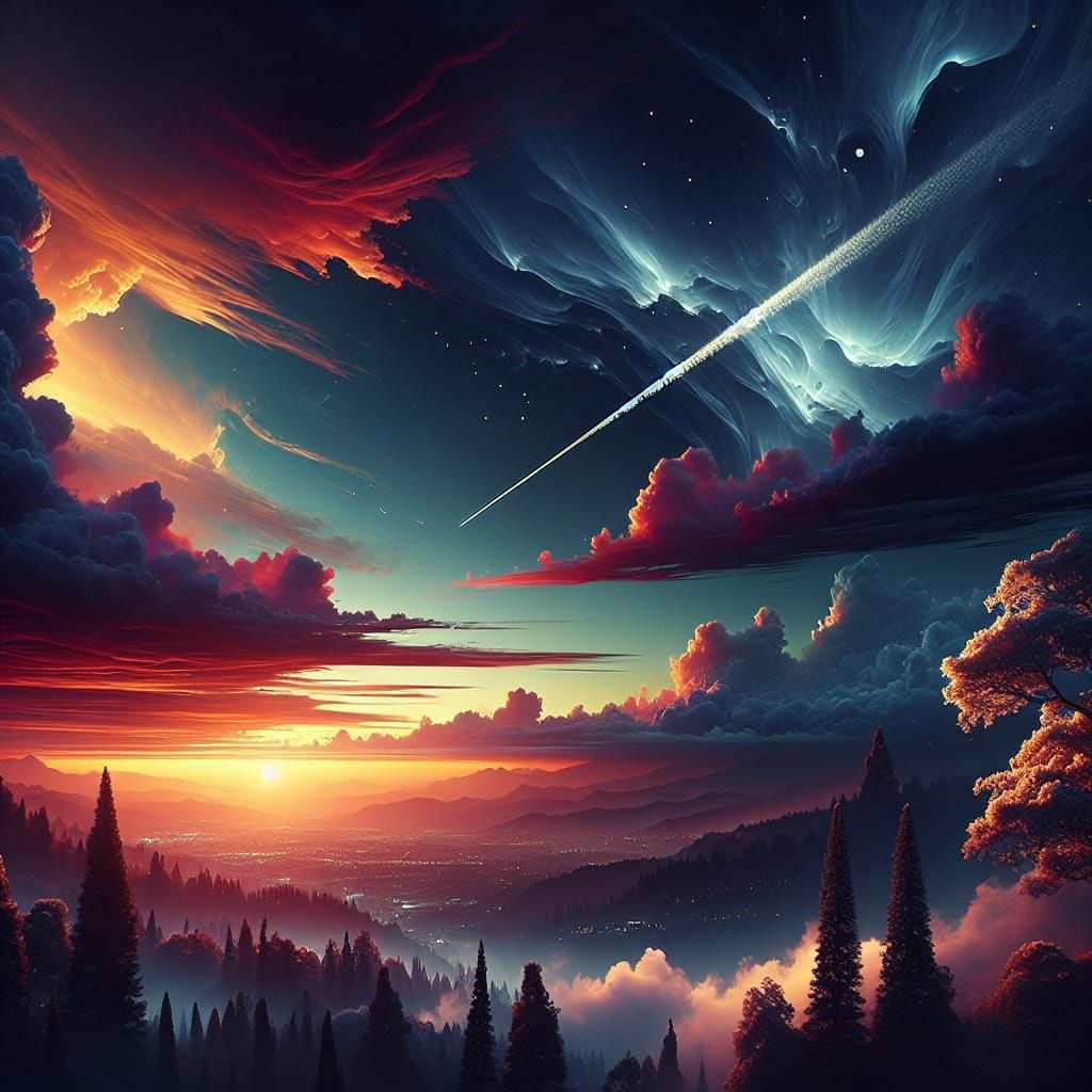 Twilight to Darkness: A Digital Matte Painting