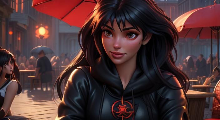 Laughing Sailor Mars in Rainy Market Square