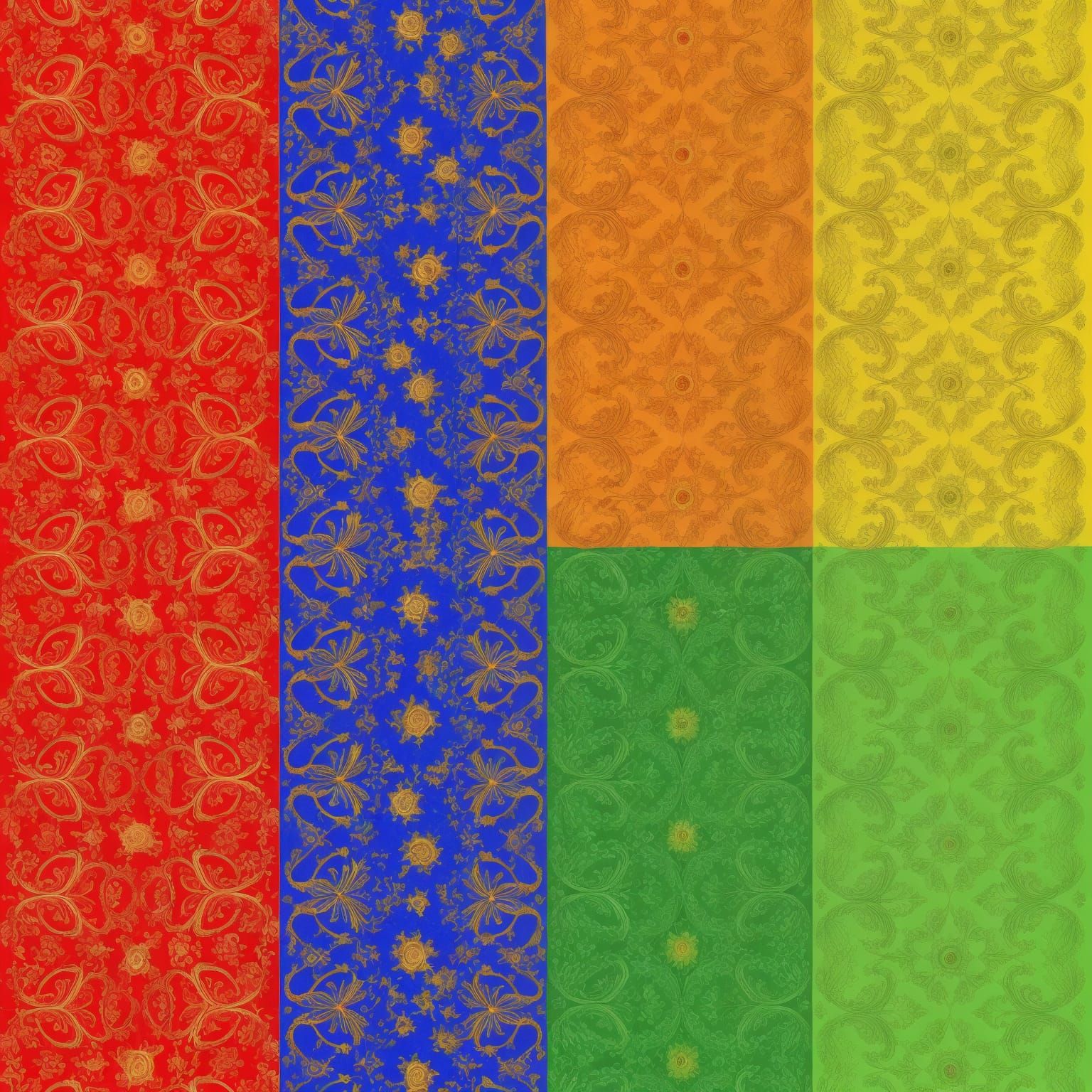 Mirrored Mandelbrot Set in Vivid Acrylic Colors