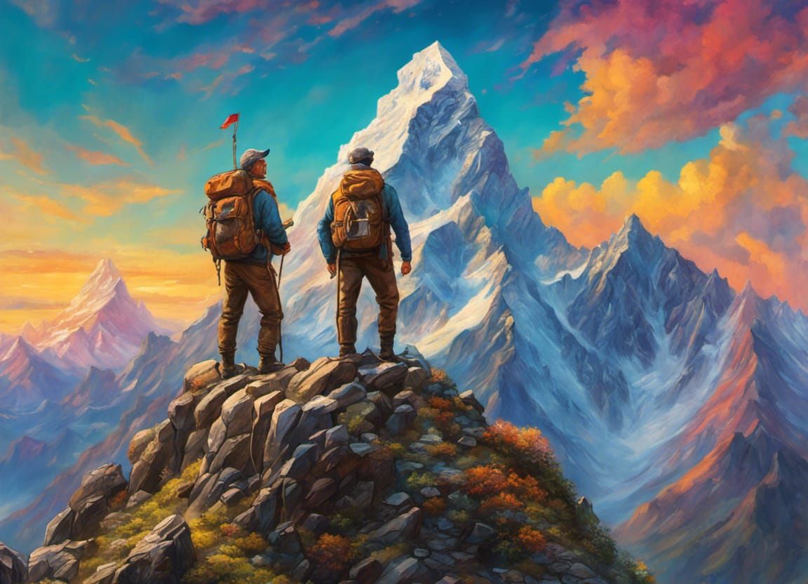 Triumph on the Summit: Inspiring Mountain Victory