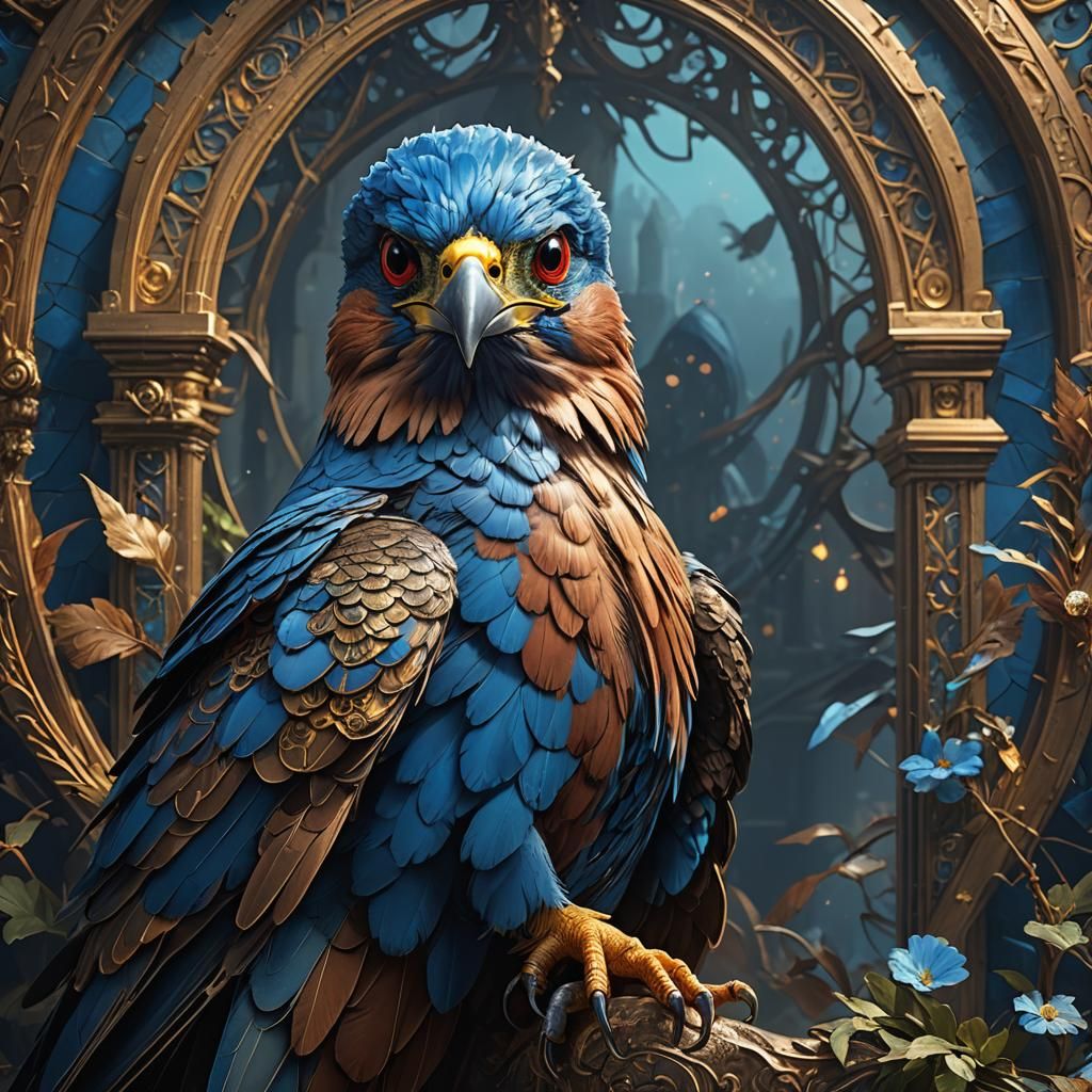 Kestrel Portrait in Dark Fantasy Style