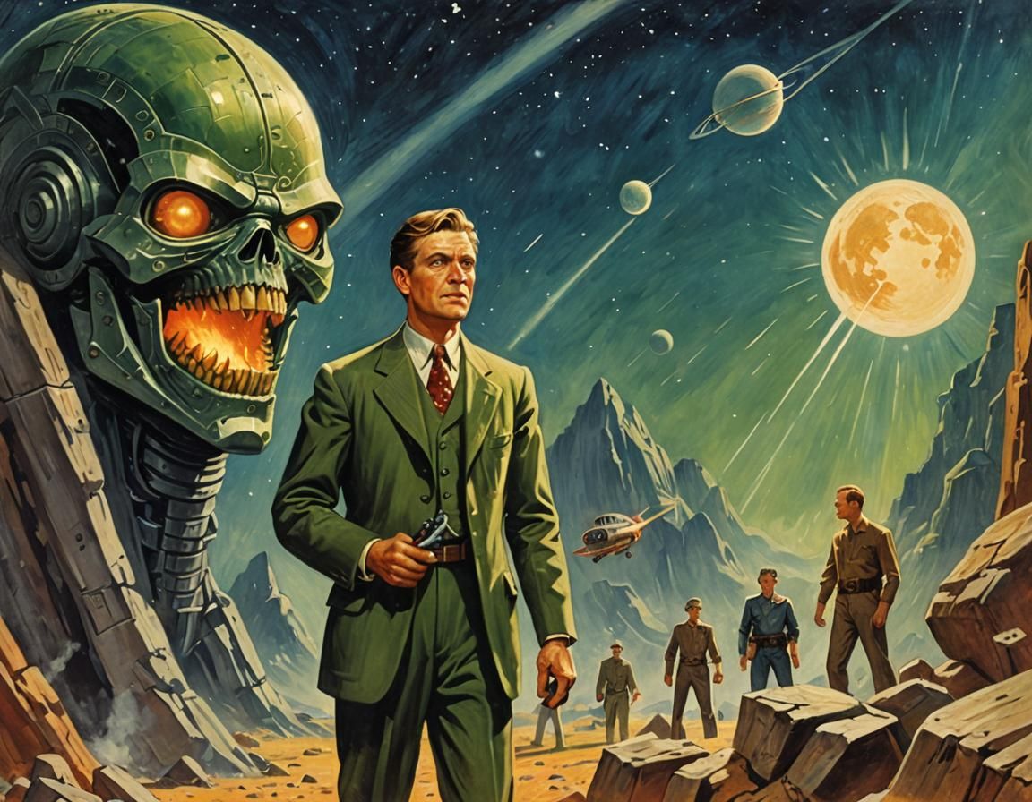 Pulp Magazine Cover Art Illustration