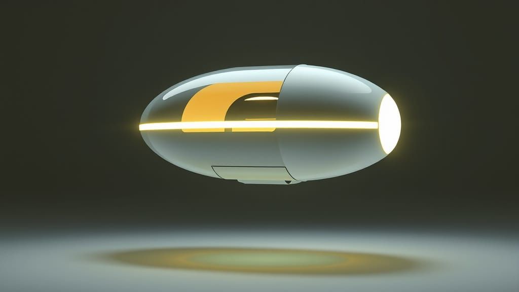 Futuristic White UAP Capsule Design