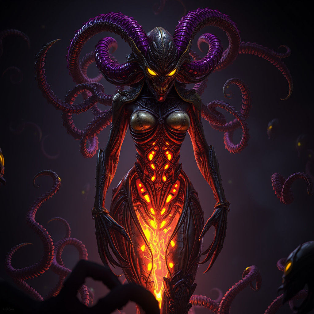 Infested Kerrigan: Zerg Corruption in Dark Fantasy Art