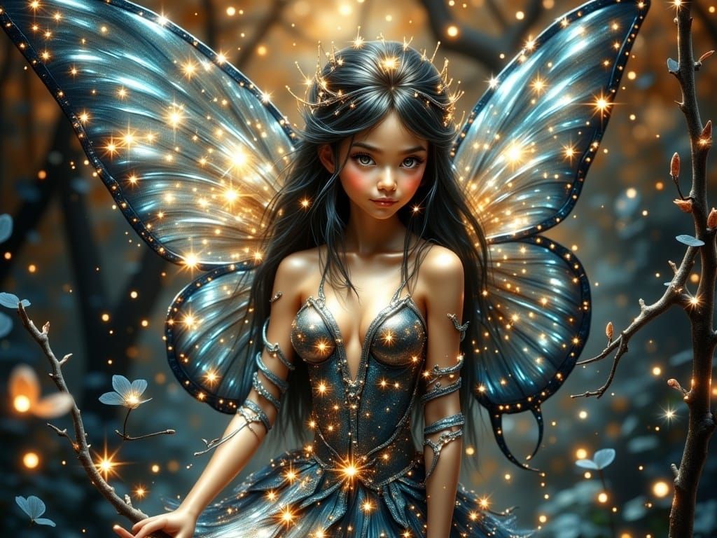 Cherry Blossom Fairy in Whimsical Digital Art Style