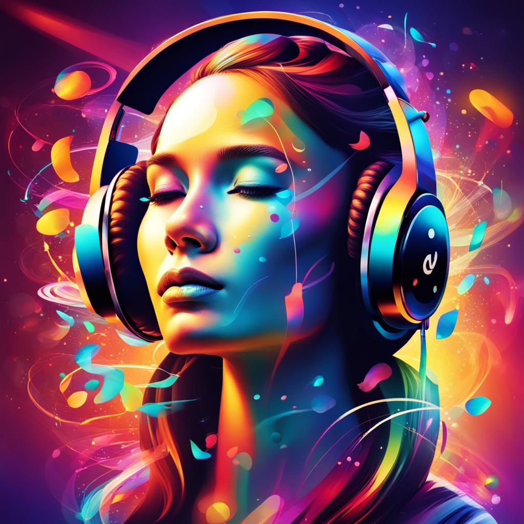 Colorful Abstract Music and Art Fusion