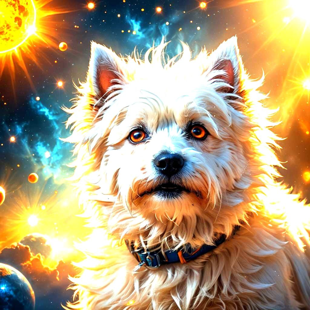 Sun Westie in Space: Fantasy Concept Art
