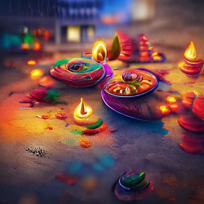 Diwali Festival Celebration with Vibrant Colors