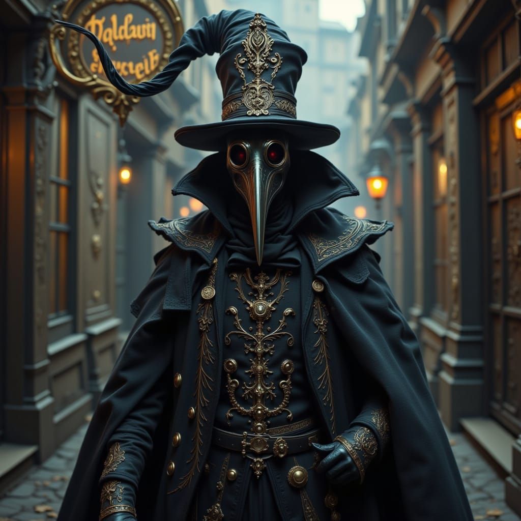 <lora:Plague:1.0> Plague doctor