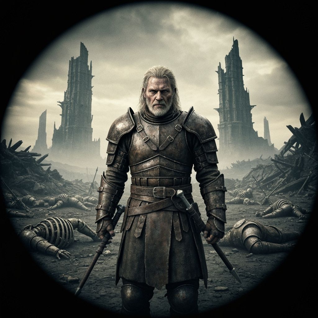 Dragon Protector: A Dystopian Fantasy Scene