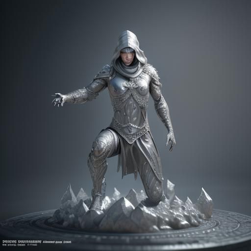 Metallic Liquid Hero in 3D Cinematic Style