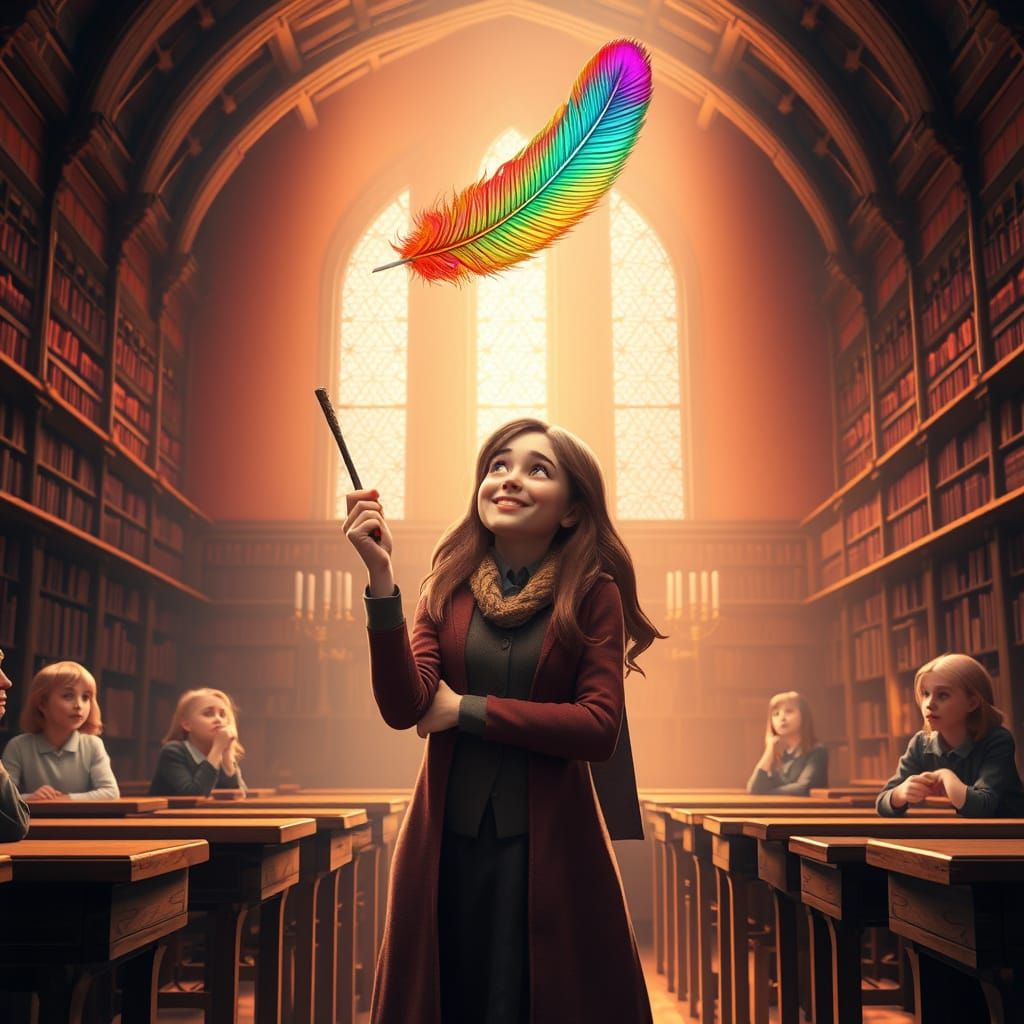 Magical Hogwarts Scene in Vibrant Colors