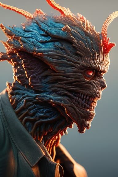 Hyperrealistic Portrait of Donald Trump in Oil Painting Styl...