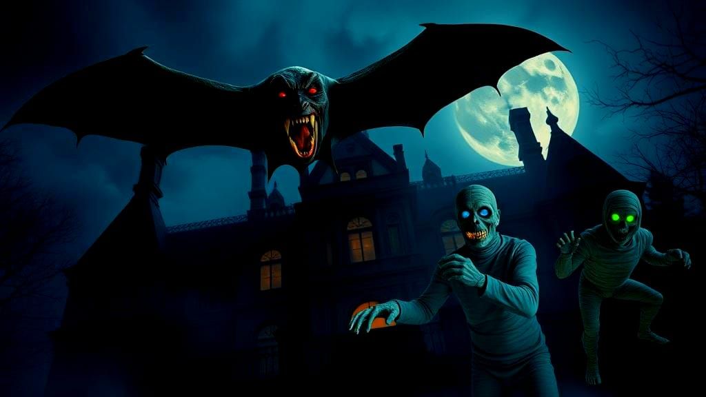 Haunted Mansion Under Full Moon: A Dark Fairytale