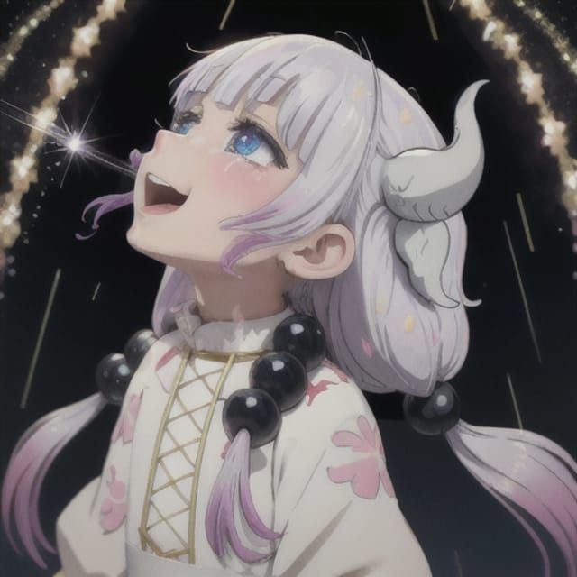 Kanna Kamui in Glitter Rain Looking Up